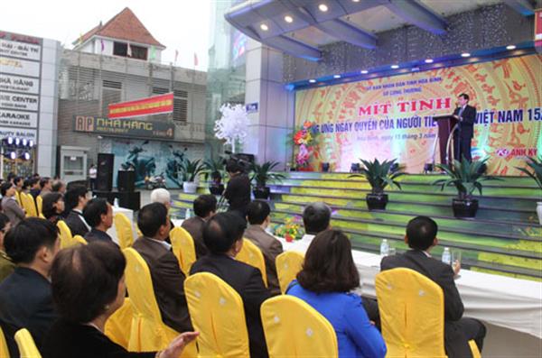 Các hoạt động hưởng ứng “Ngày quyền của người tiêu dùng Việt Nam” tại tỉnh Hòa Bình